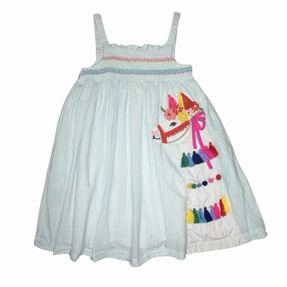 Mini Boden Llama Appliqué Dress Size 7-8